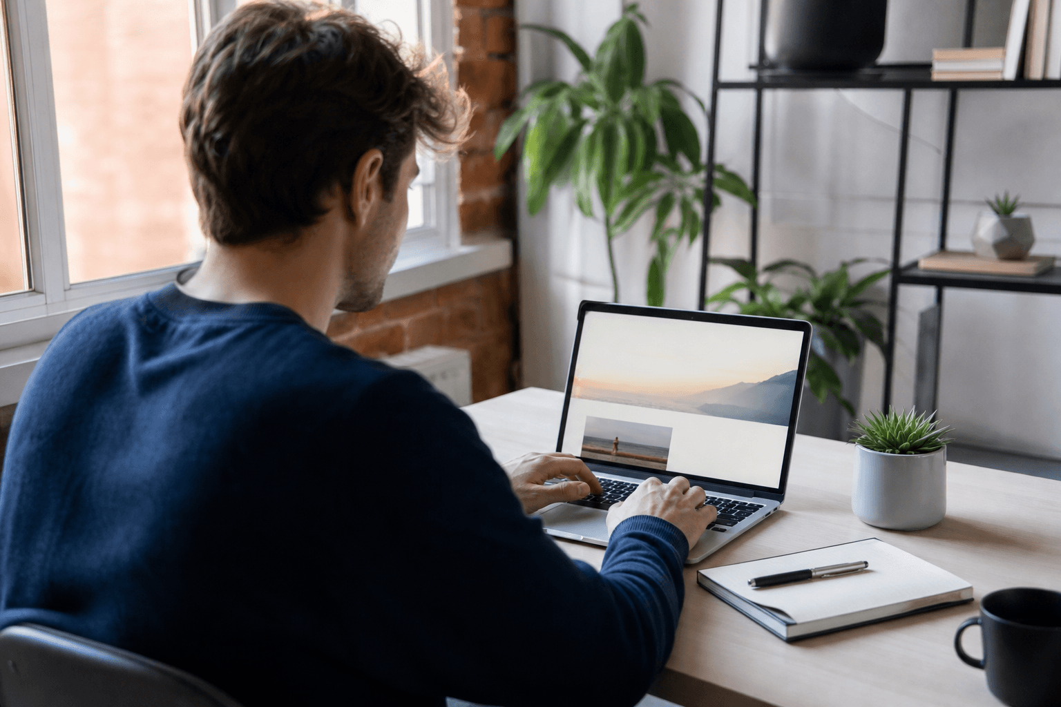 A young founder launching a simple website