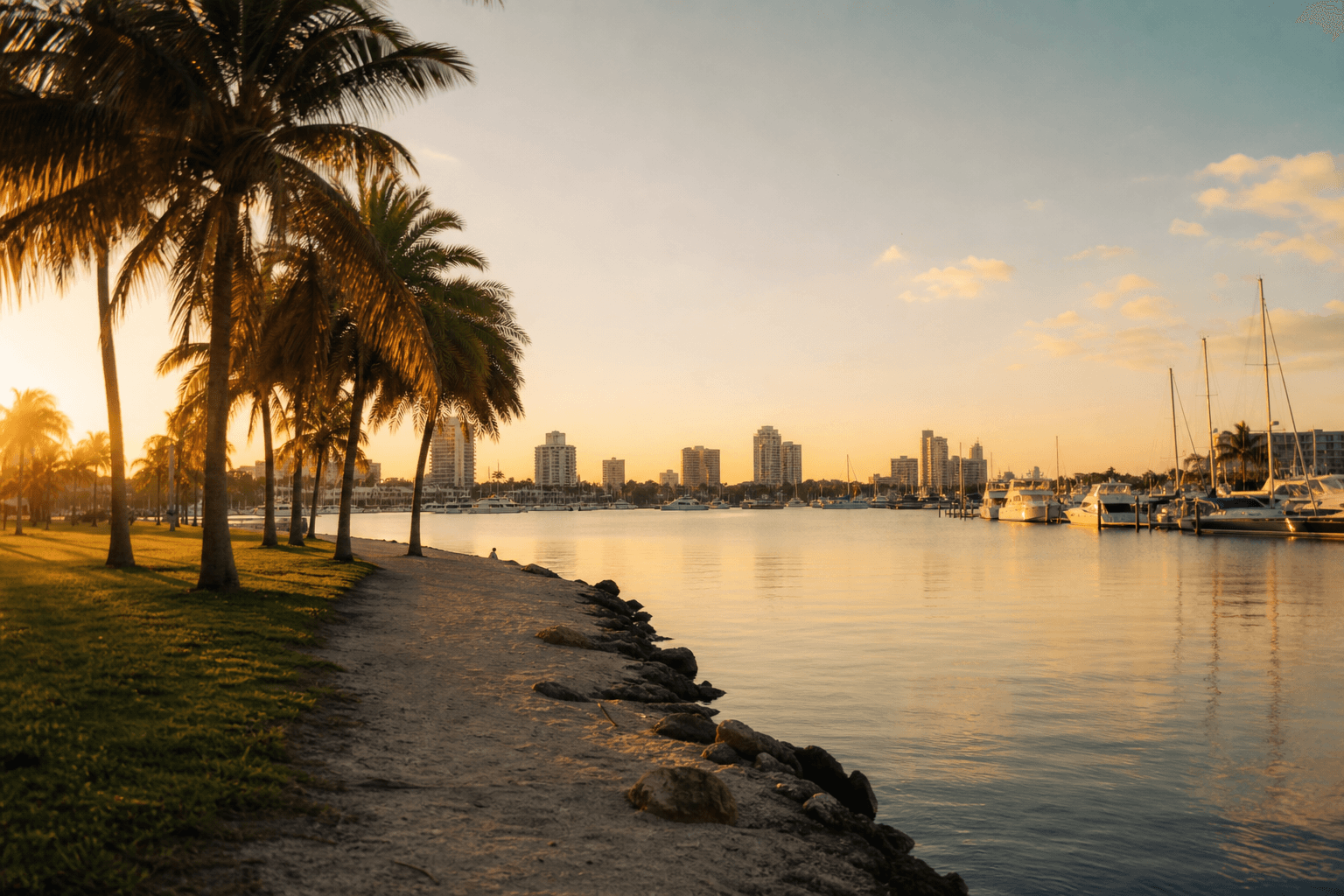 St. Petersburg Florida waterfront at golden hour
